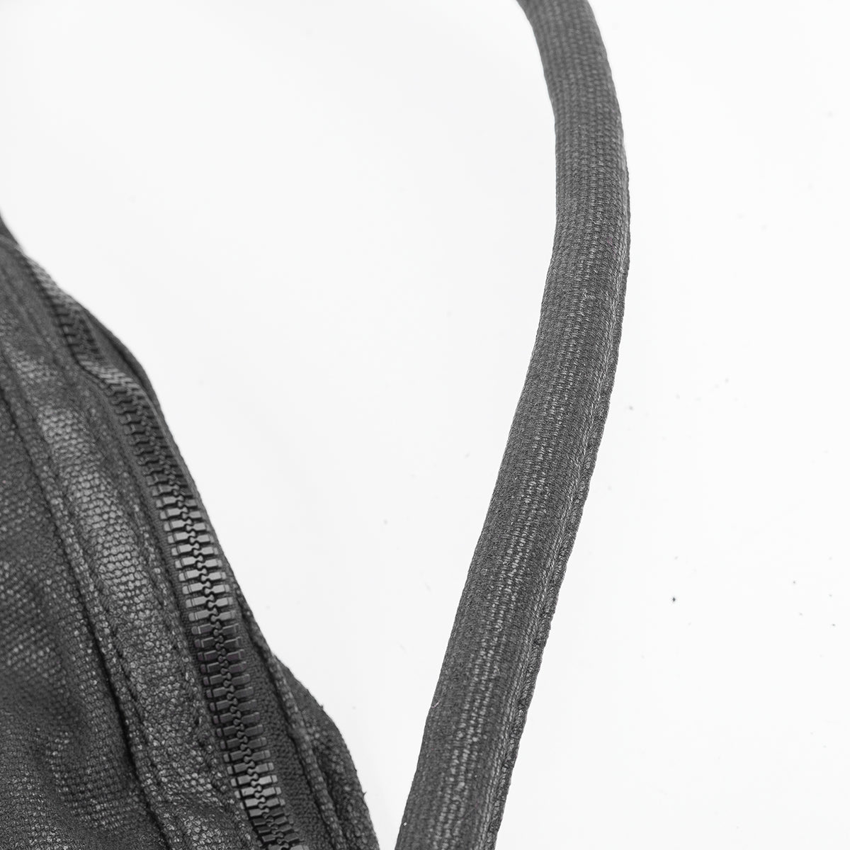 Diesel Black Coated Canvas Shoulder Bag with Oversized Turn-Lock