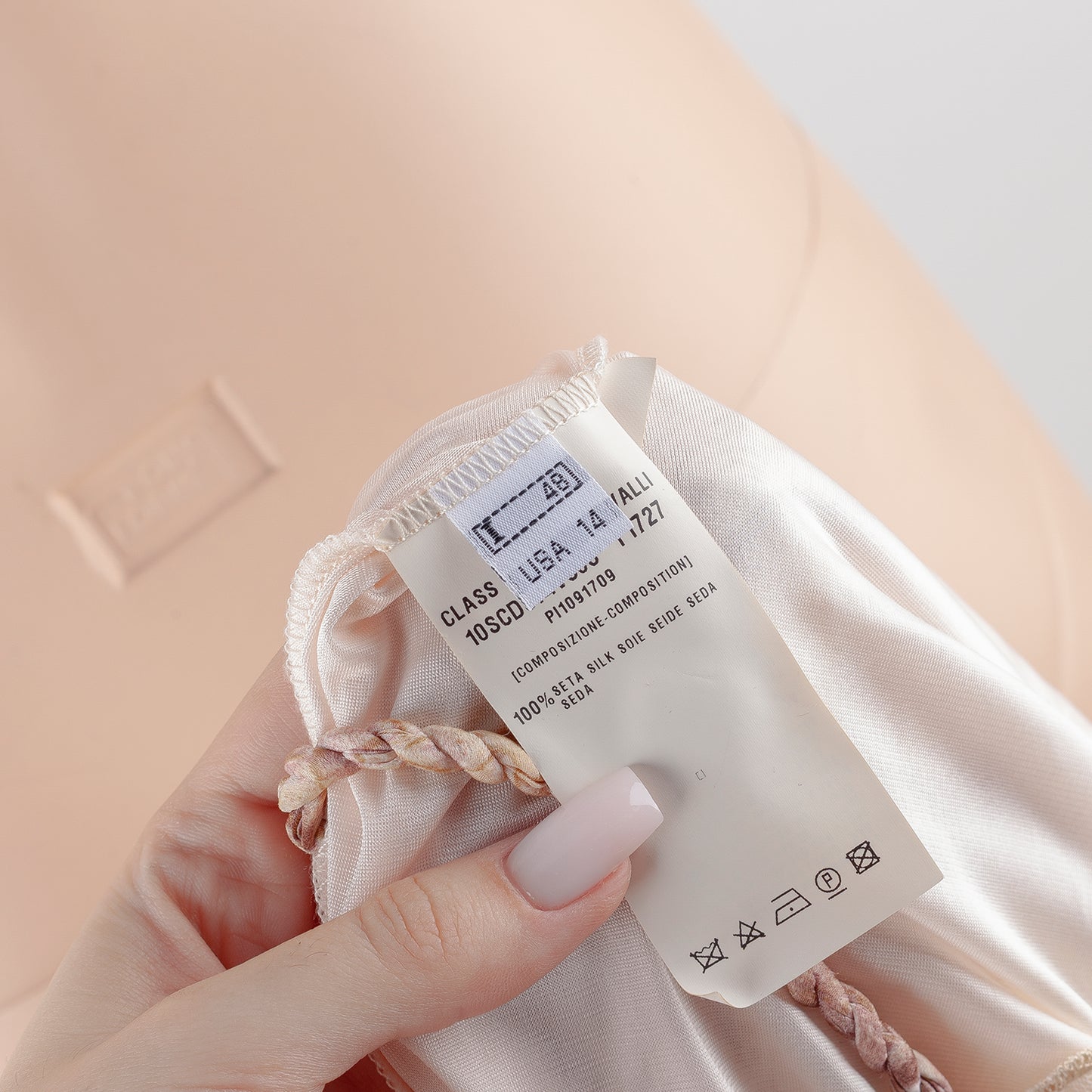 Roberto Cavalli Class Vintage Lace V Neck Pink Rose Maxi Dress (XL)