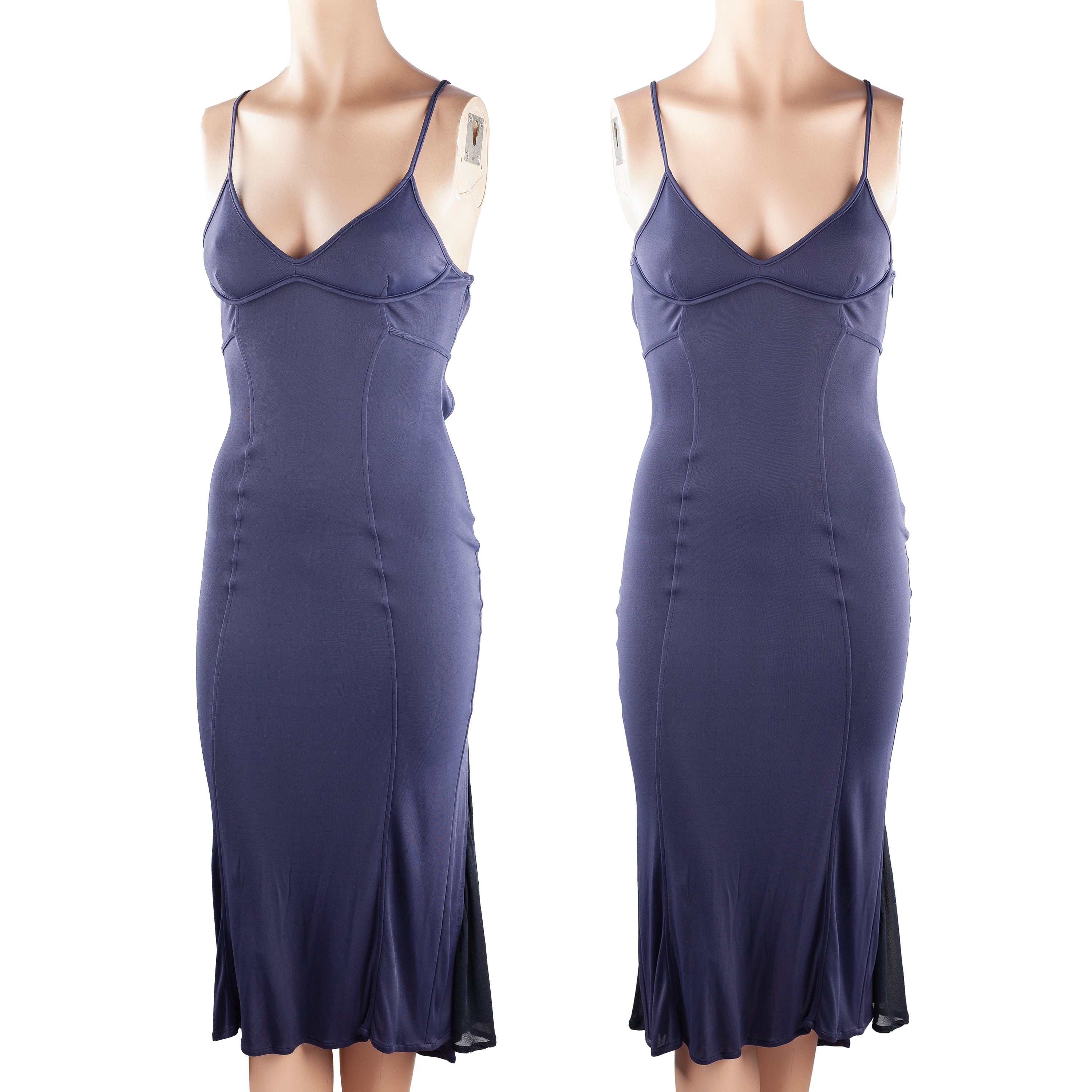 Versace Classic Vintage Blue Backless Dress (S)
