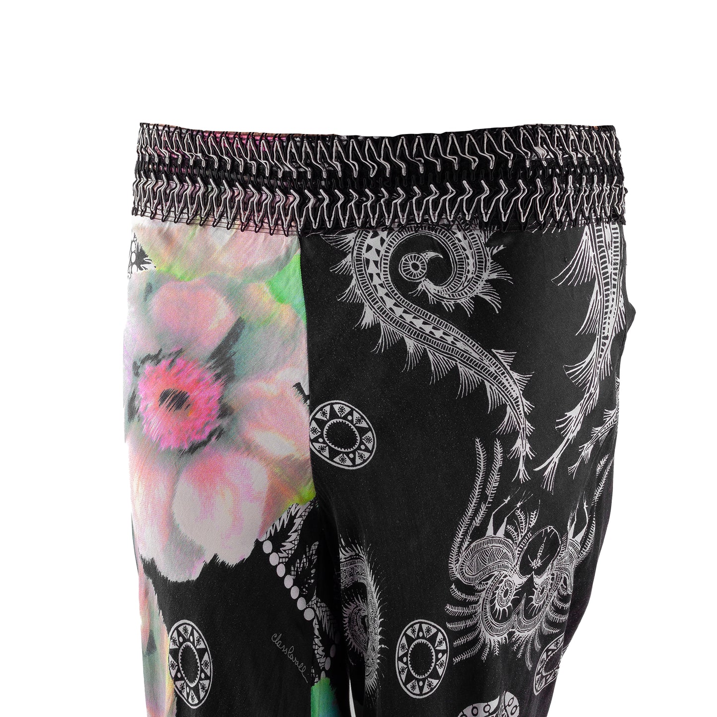 Roberto Cavalli Class Vintage Floral Flowy Pants (XS/S)