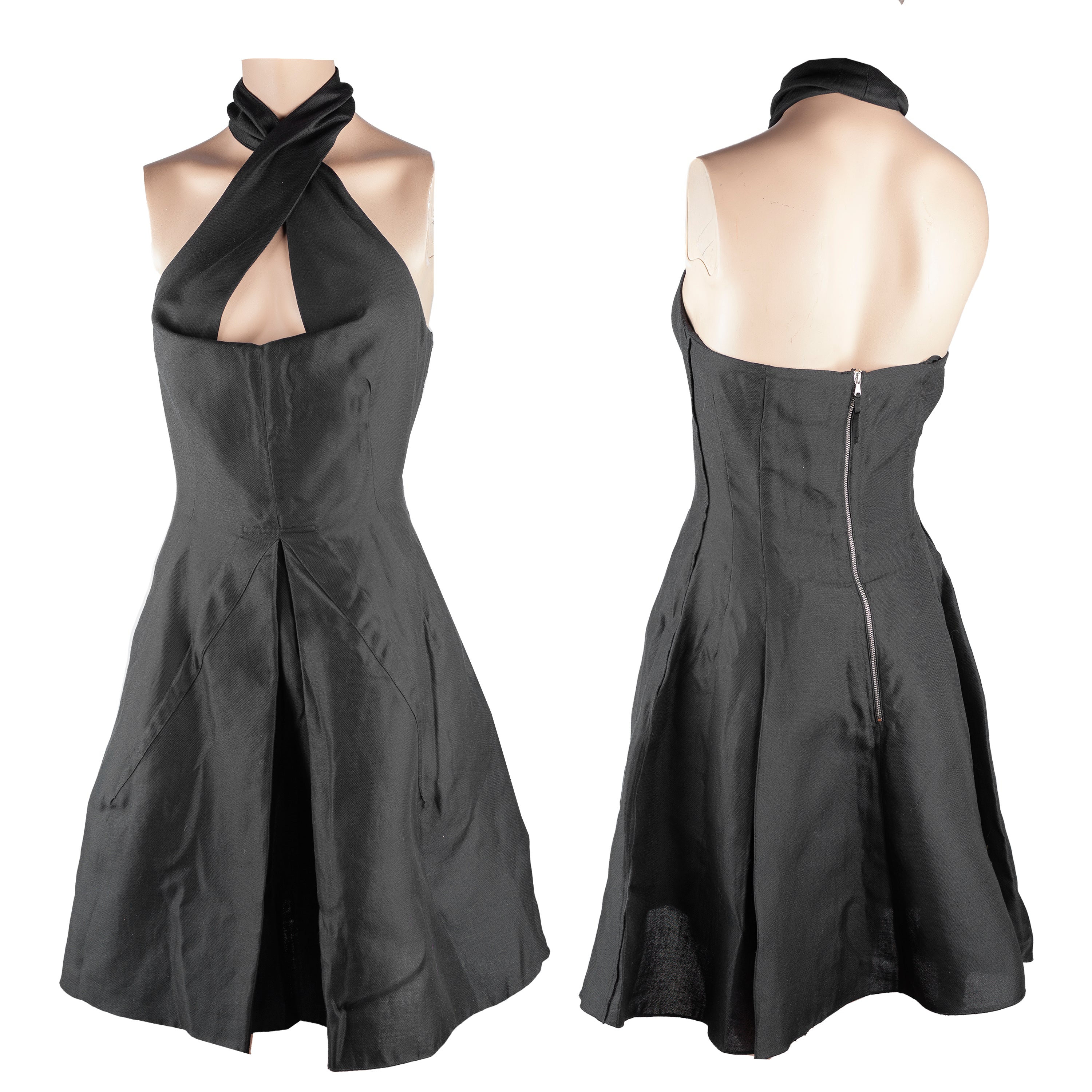 Dolce & Gabbana Vintage Black Fit and Flare Dress (M)