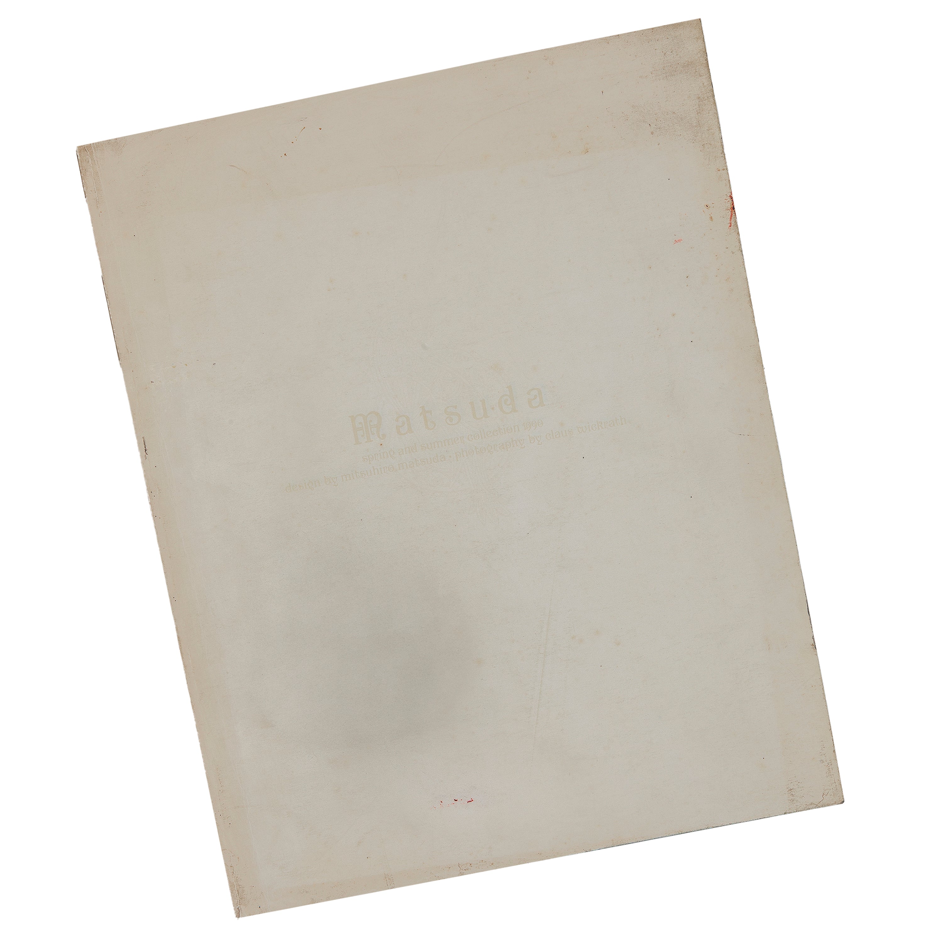 Mitsuhiro Matsuda SS 1990 Women's Lookbook By CLAUS WICKRATH