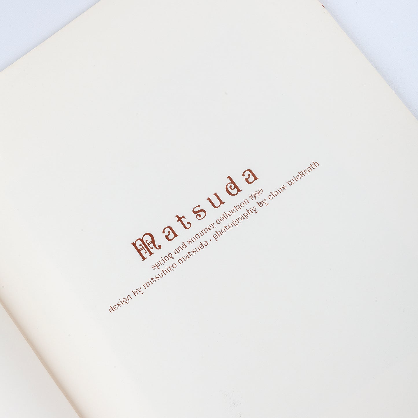 Mitsuhiro Matsuda SS 1990 Women's Lookbook By CLAUS WICKRATH