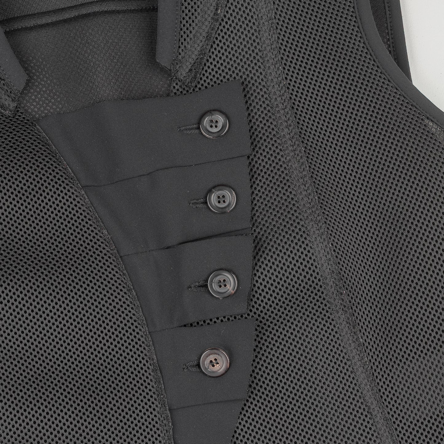 Marithé François Girbaud Vintage Black Polyester Vest (S)