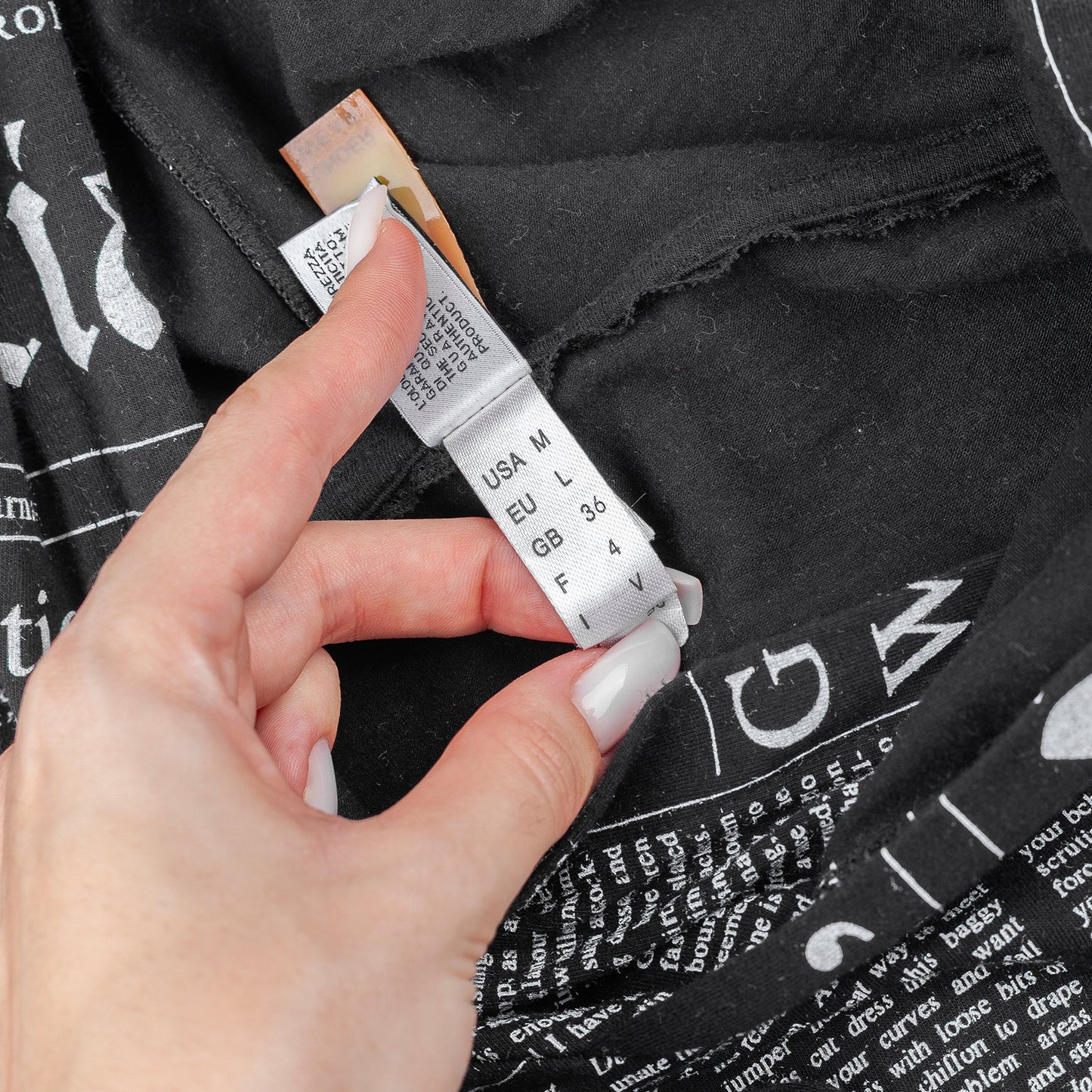 John Galliano Newspaper Gazette Black Hoodie (L)