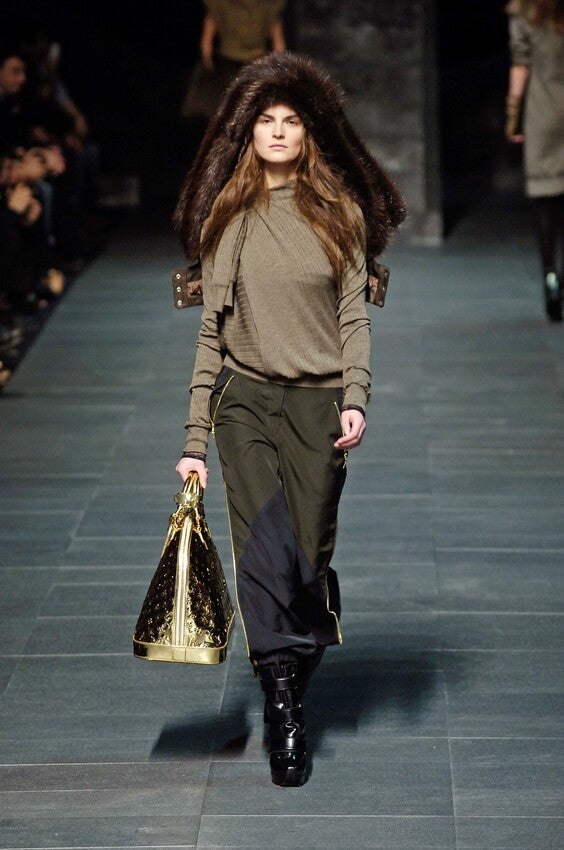 Louis Vuitton FW 2006 Ready-to-Wear Black Leather Wedge Boots