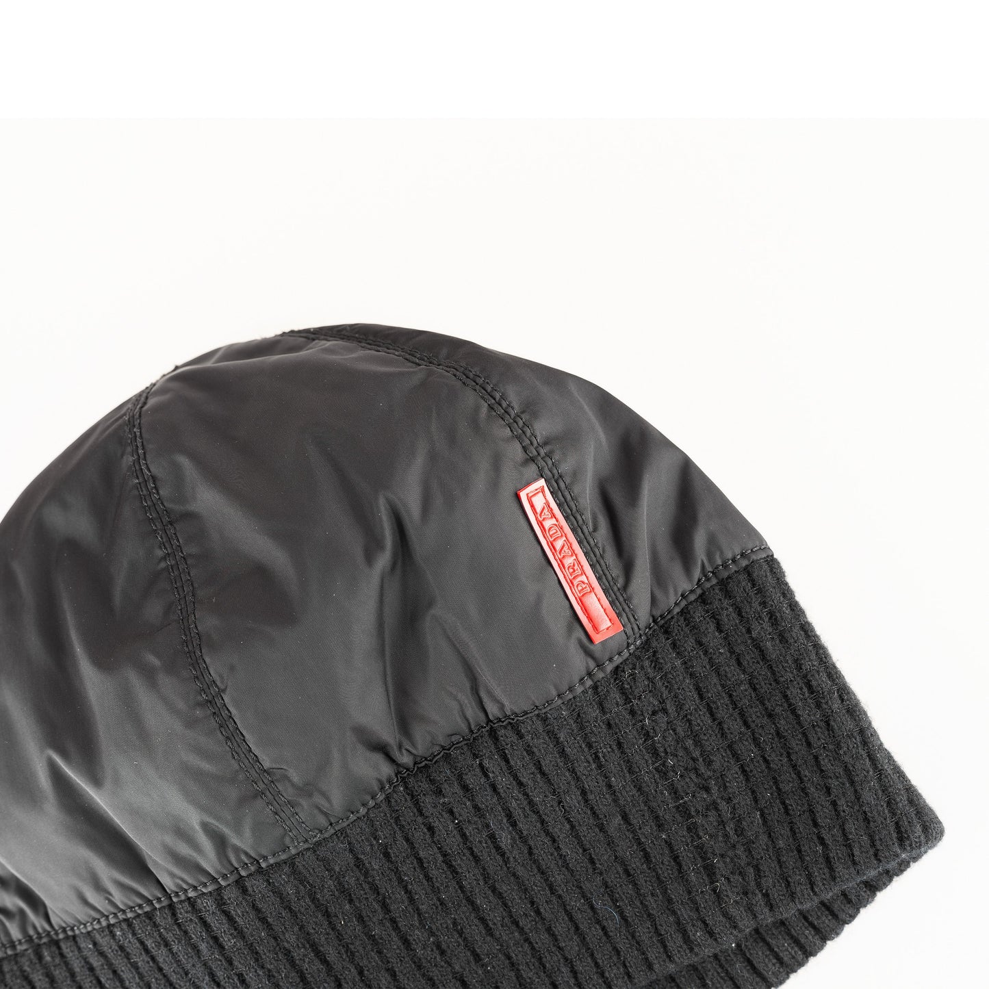 Prada Sport Black Nylon Knit Beanie