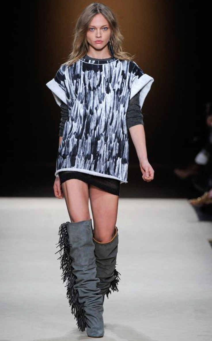 Isabel Marant FW2011 Brown Jacob Fringe Hidden Wedge Ankle Boots