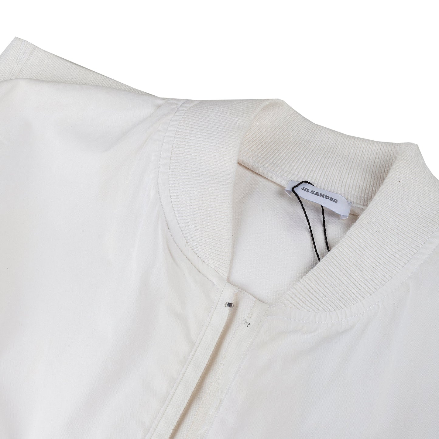 JIL SANDER White Cotton Bomber Jacket