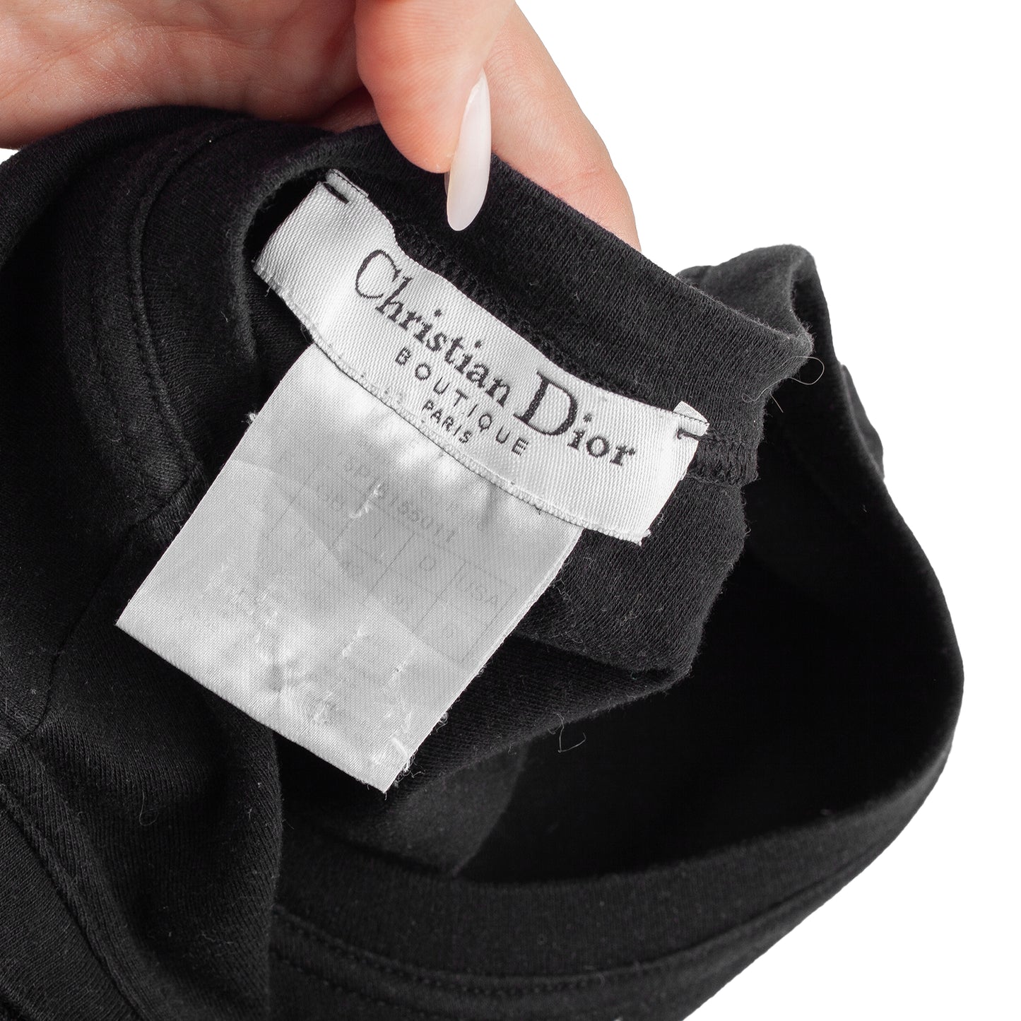 Christian Dior 2005 SS Vintage Rare Black Floral Lips Print Tank Top