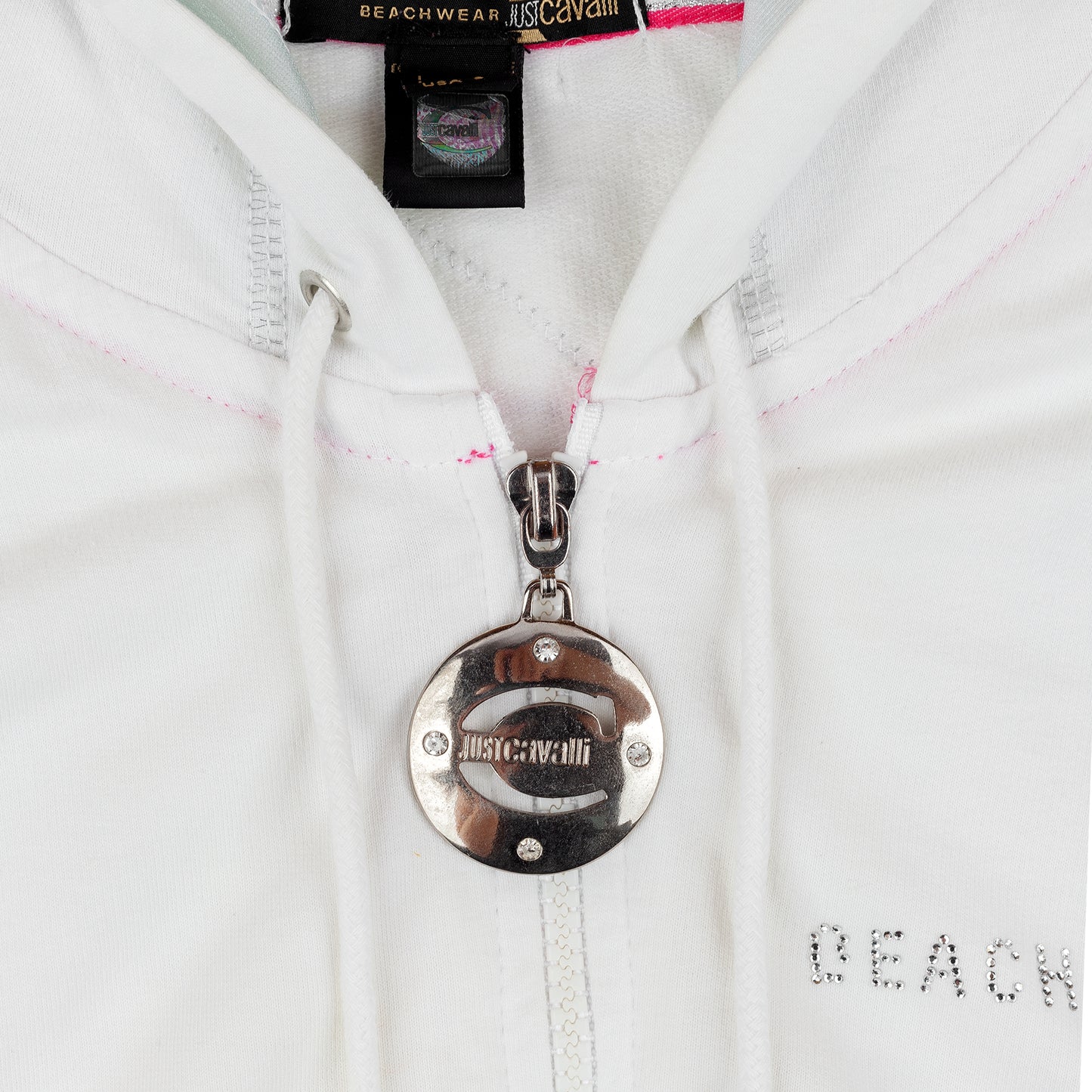Just Cavalli Beachwear White/Pink Beach Tattoo Vintage Print Set (M)