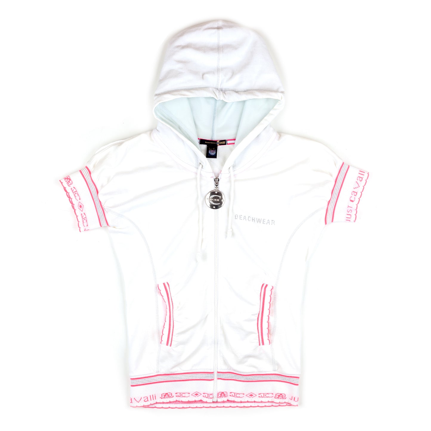Just Cavalli Beachwear White/Pink Beach Tattoo Vintage Print Set (M)