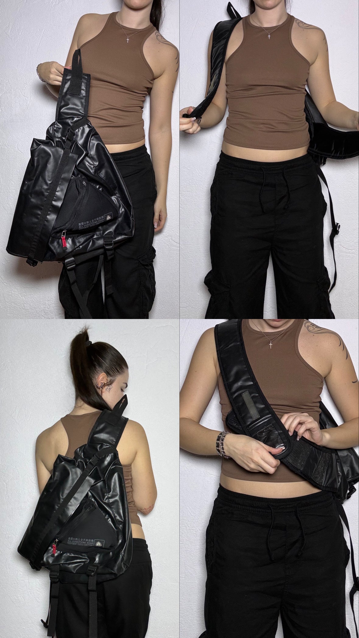 Nike ACG Vintage Gorpcore Black Nylon Sling Bag