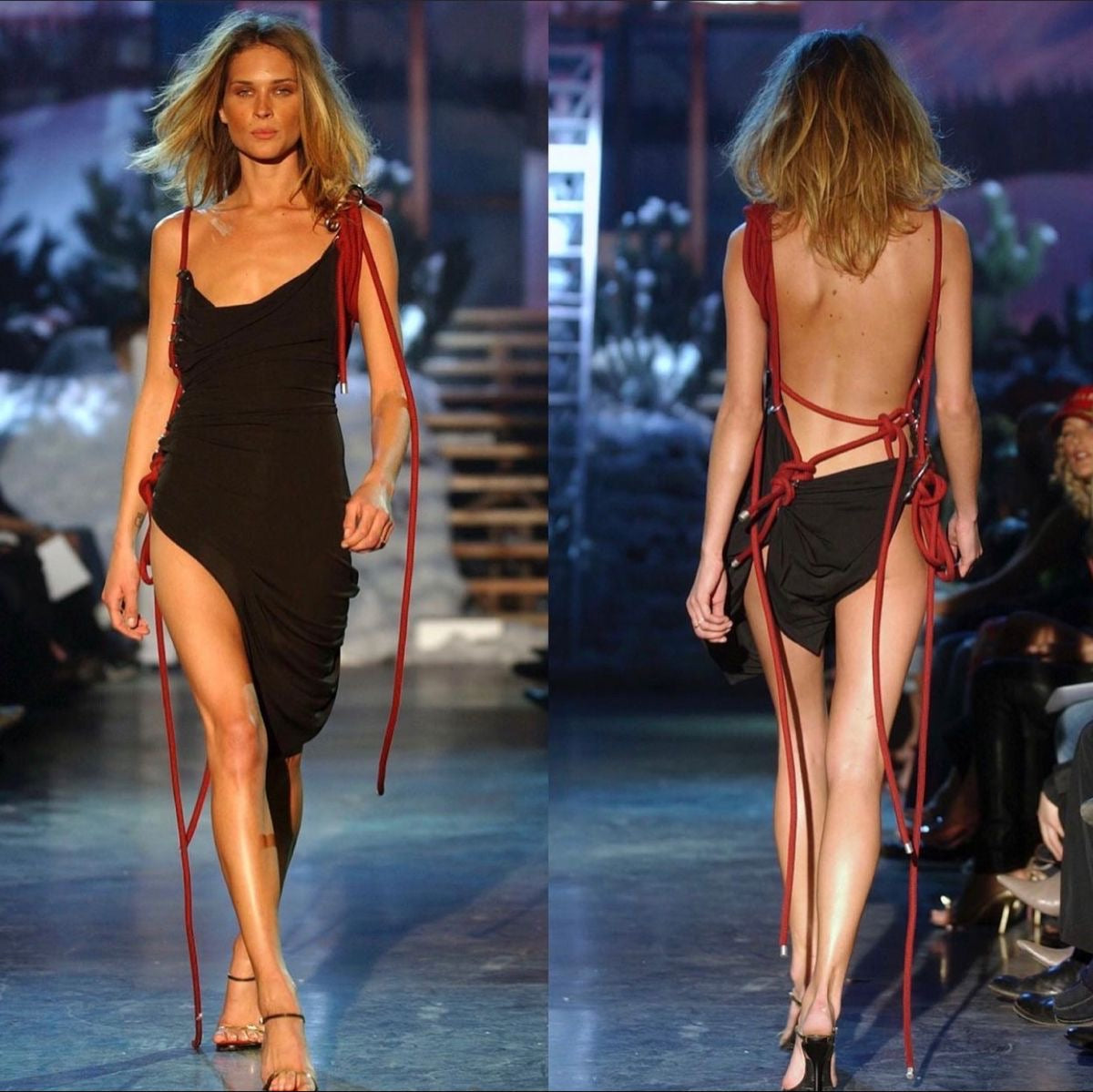 DSQUARED2 FW 2004 Vintage Adjustable Rope Dress (S)