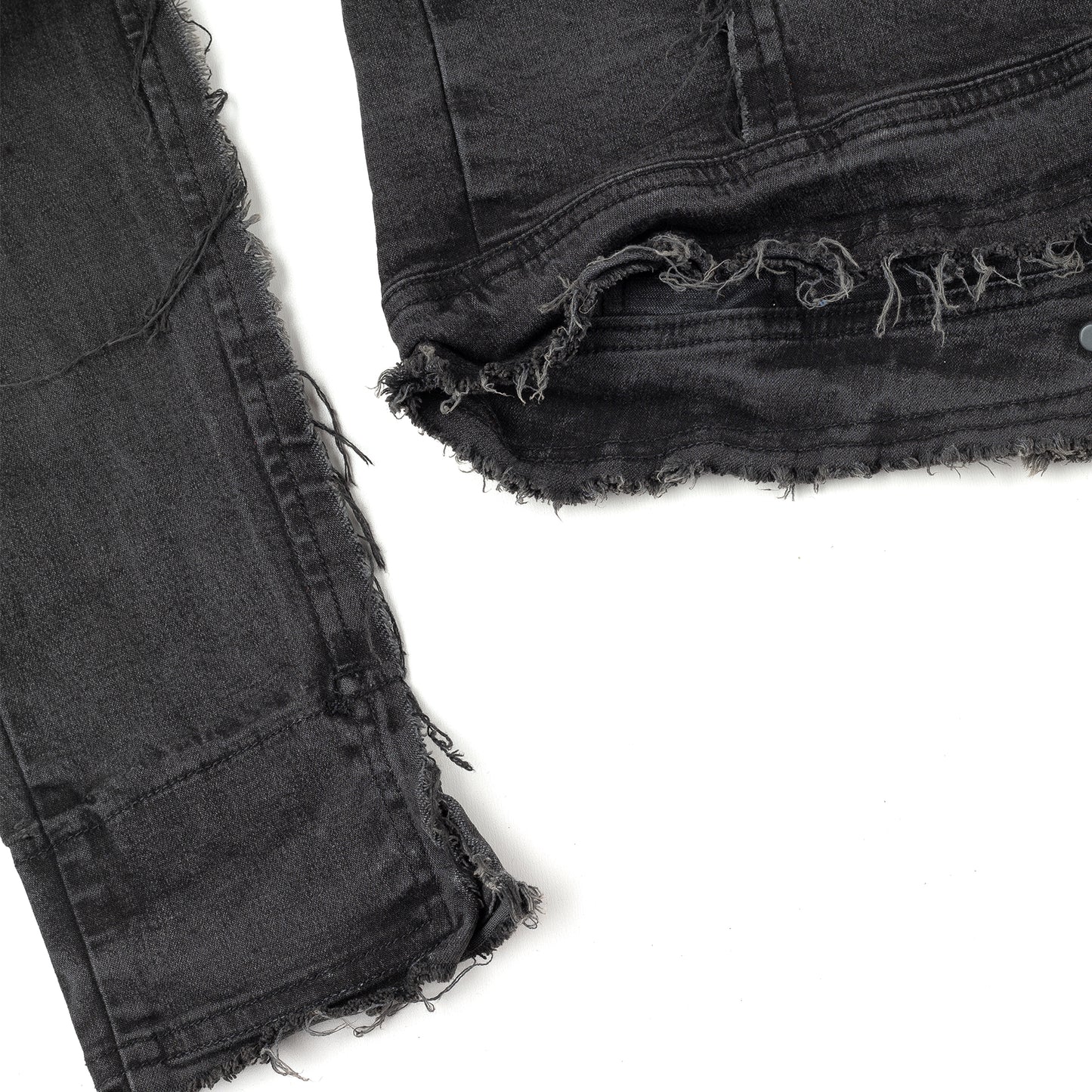 Plein Sud Dark Distressed Vintage Denim Jacket (S)