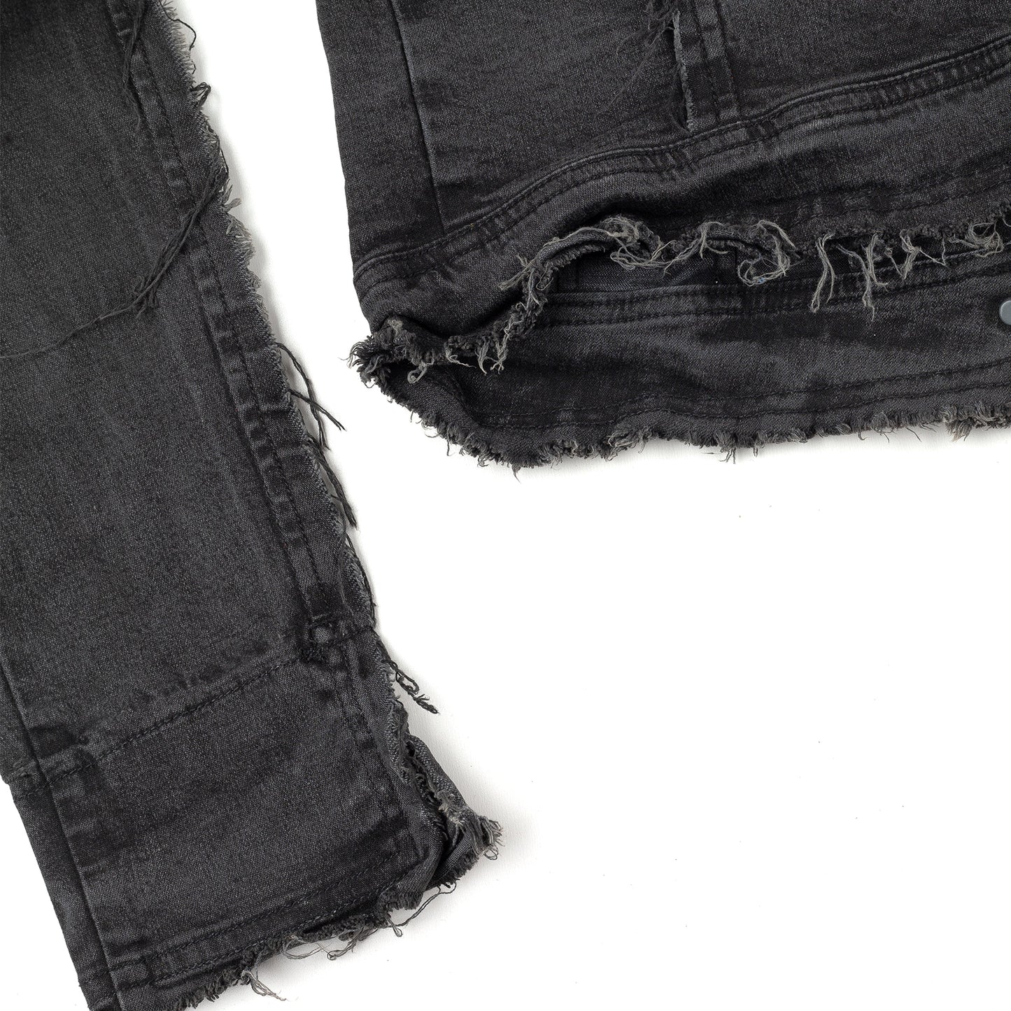 Plein Sud Dark Distressed Vintage Denim Jacket (S)