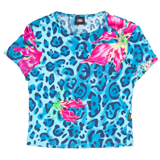 Versace Jeans Couture Blue Cheetah Vintage T-Shirt (L)
