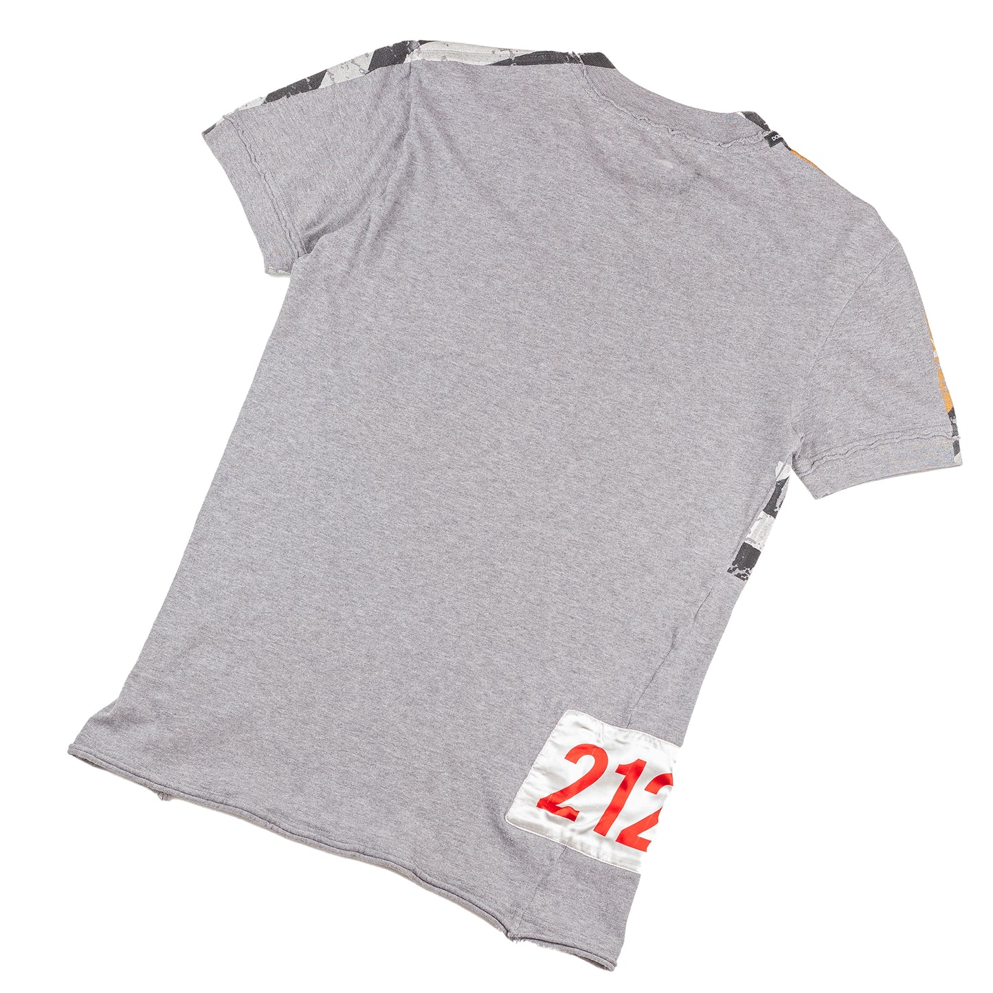 Dolce & Gabbana Vintage Grey Distressed US Flag T-Shirt (S)
