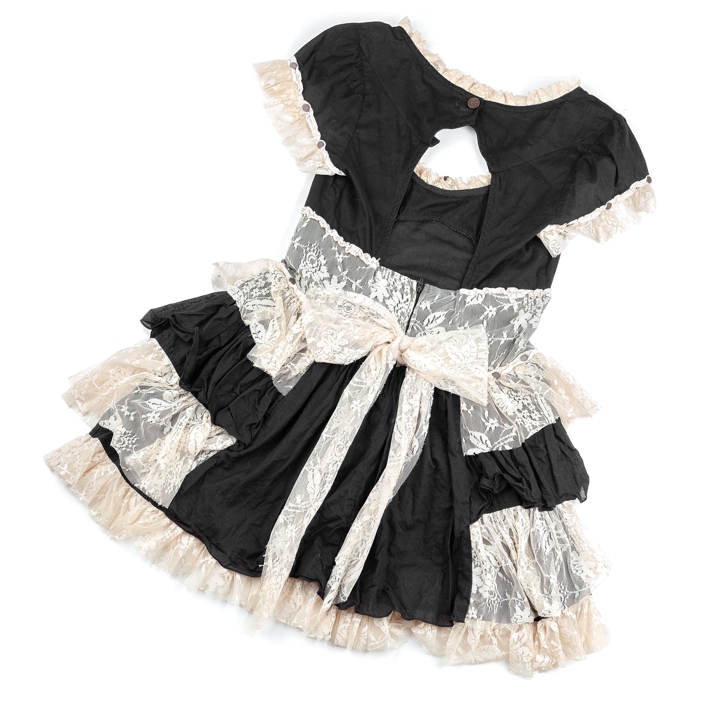 Lip Service Vintage Lolita Goth Apron Lace Dress (M)
