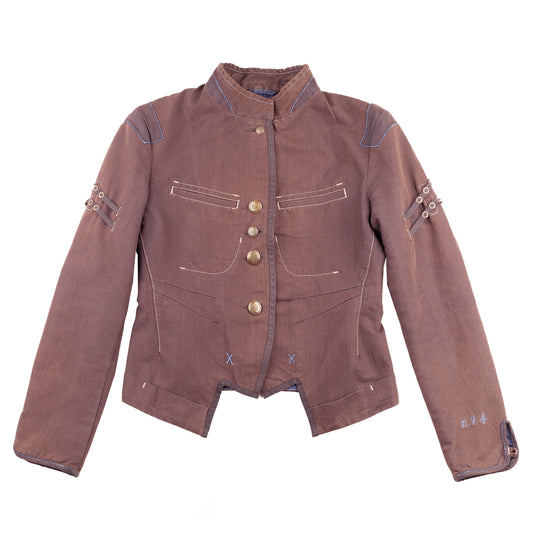 Marithé François Girbaud Vintage Brown Aged Jacket (M)