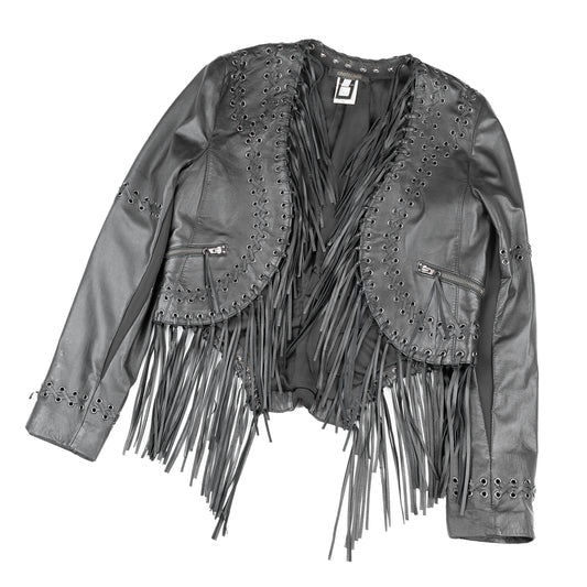 Roberto Cavalli Cowboy Black Cropped Jacket (S)