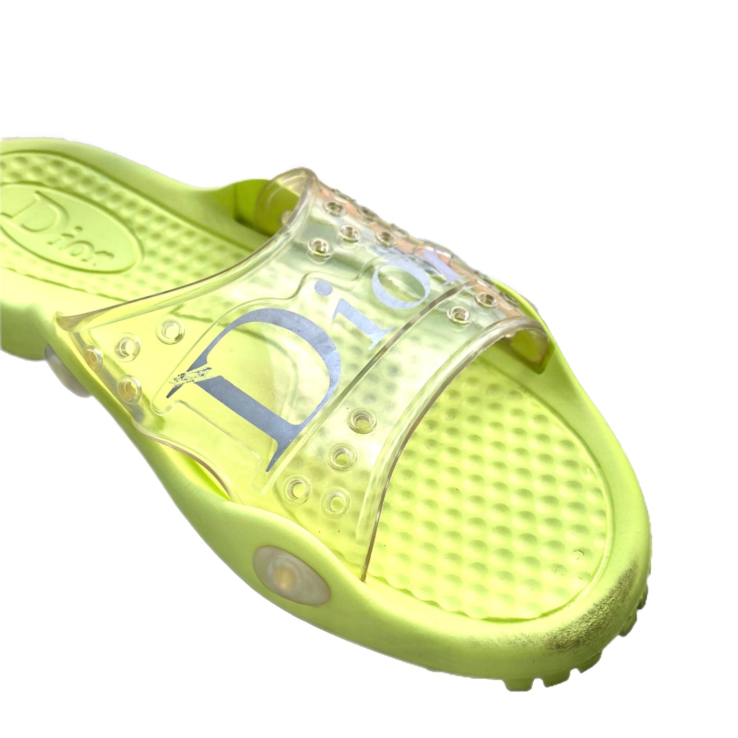 Dior Jelly Yellow Rubber Sandals