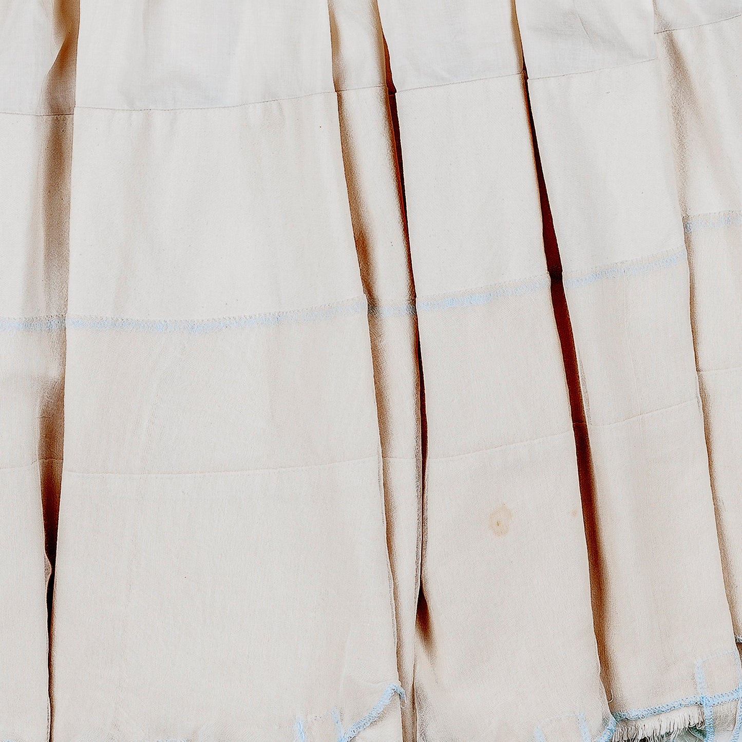 Michiko Koshino Beige Distressed Layer Skirt