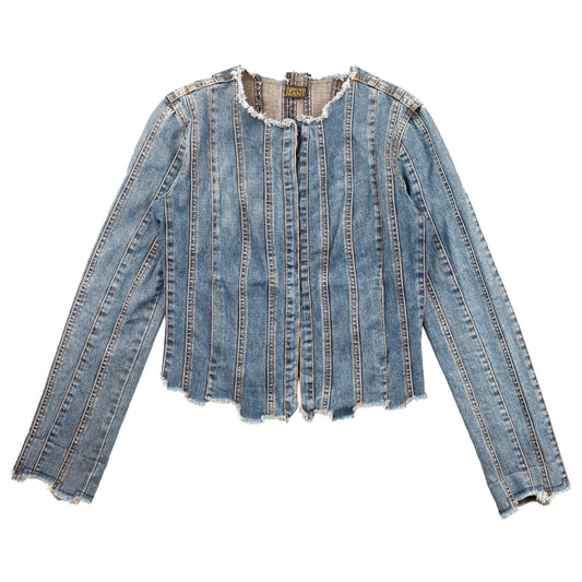 Plein Sud Asymmetric Denim Jacket