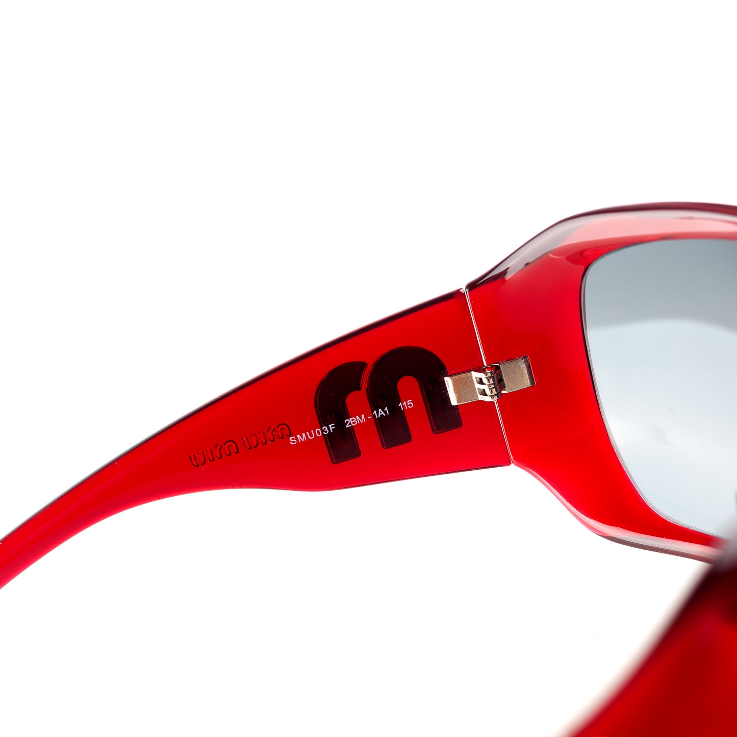 Miu Miu SMU03F Red Shield Vintage Sunglasses