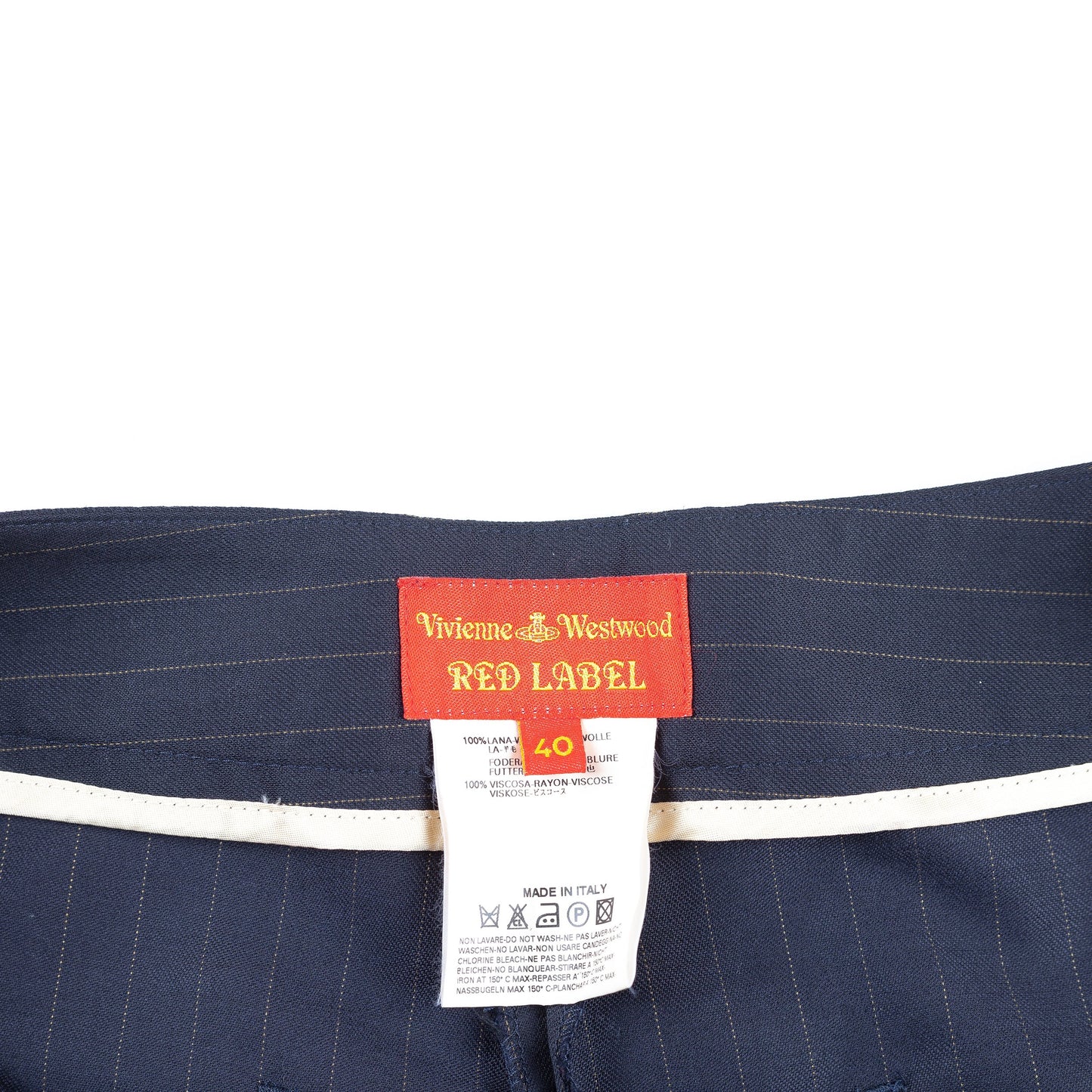 Vivienne Westwood Pinstripe Navy Trousers