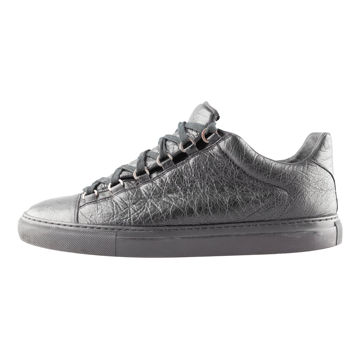 Balenciaga Arena Low Black Leather Shoes (43 IT/ 44 EU)