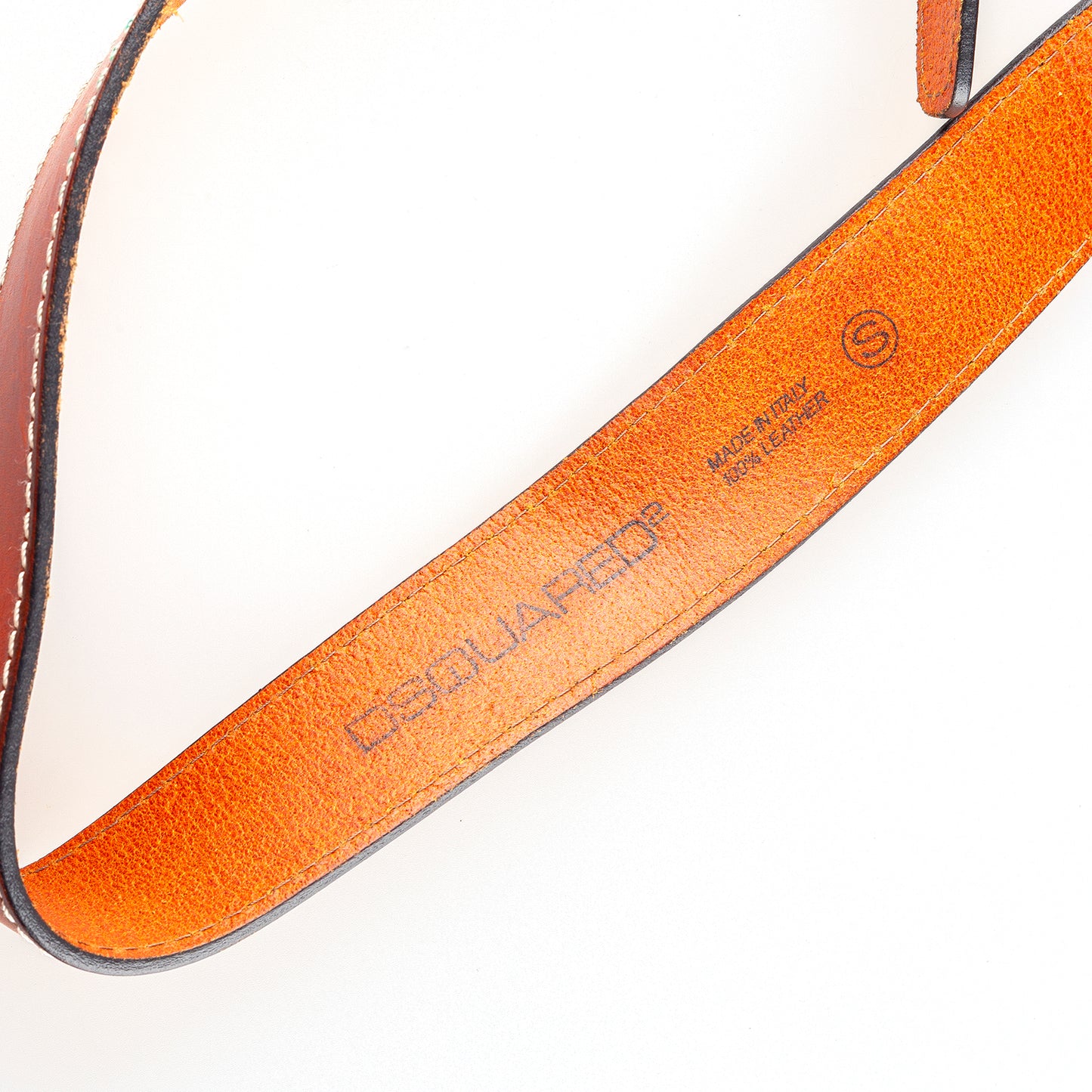 DSQUARED2 Leather Vintage Metallic Belt (100 CM)