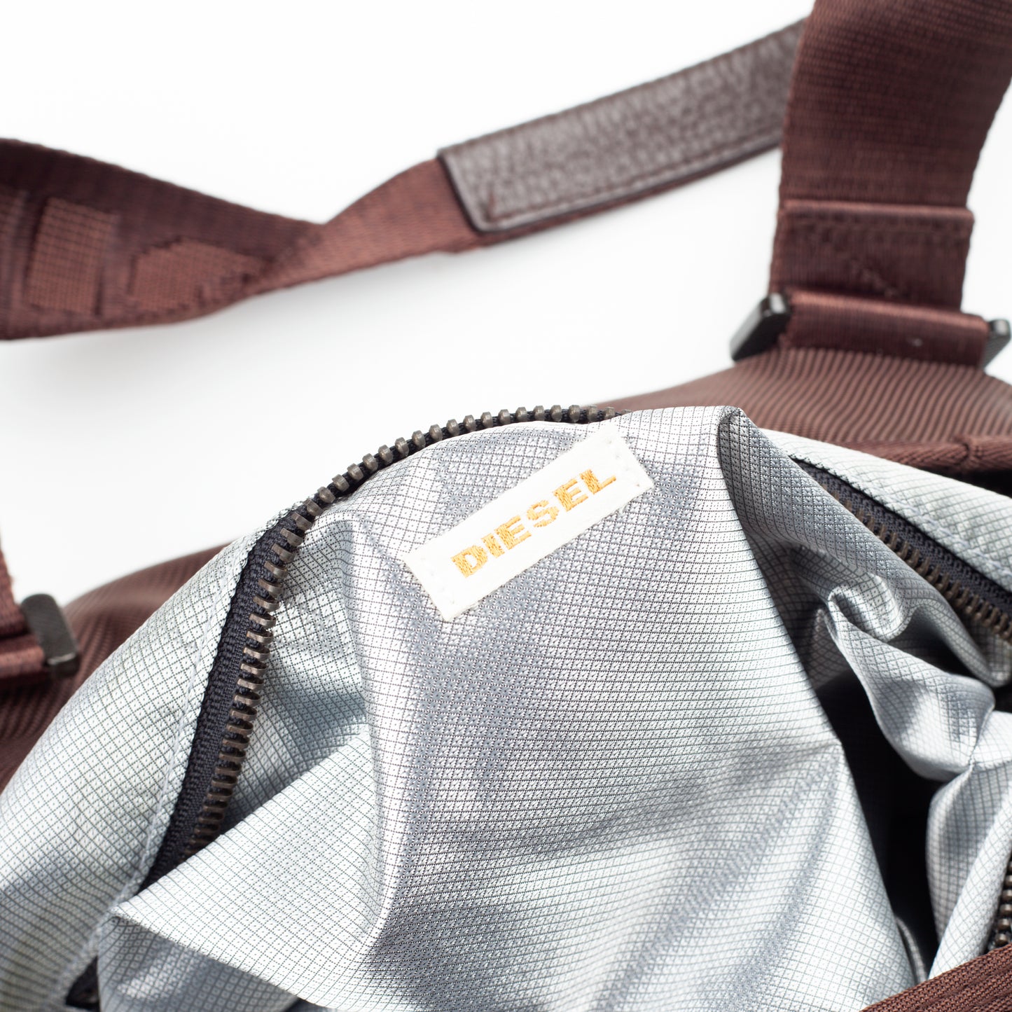 Diesel Brown Vintage Cargo Nylon Shoulder Bag