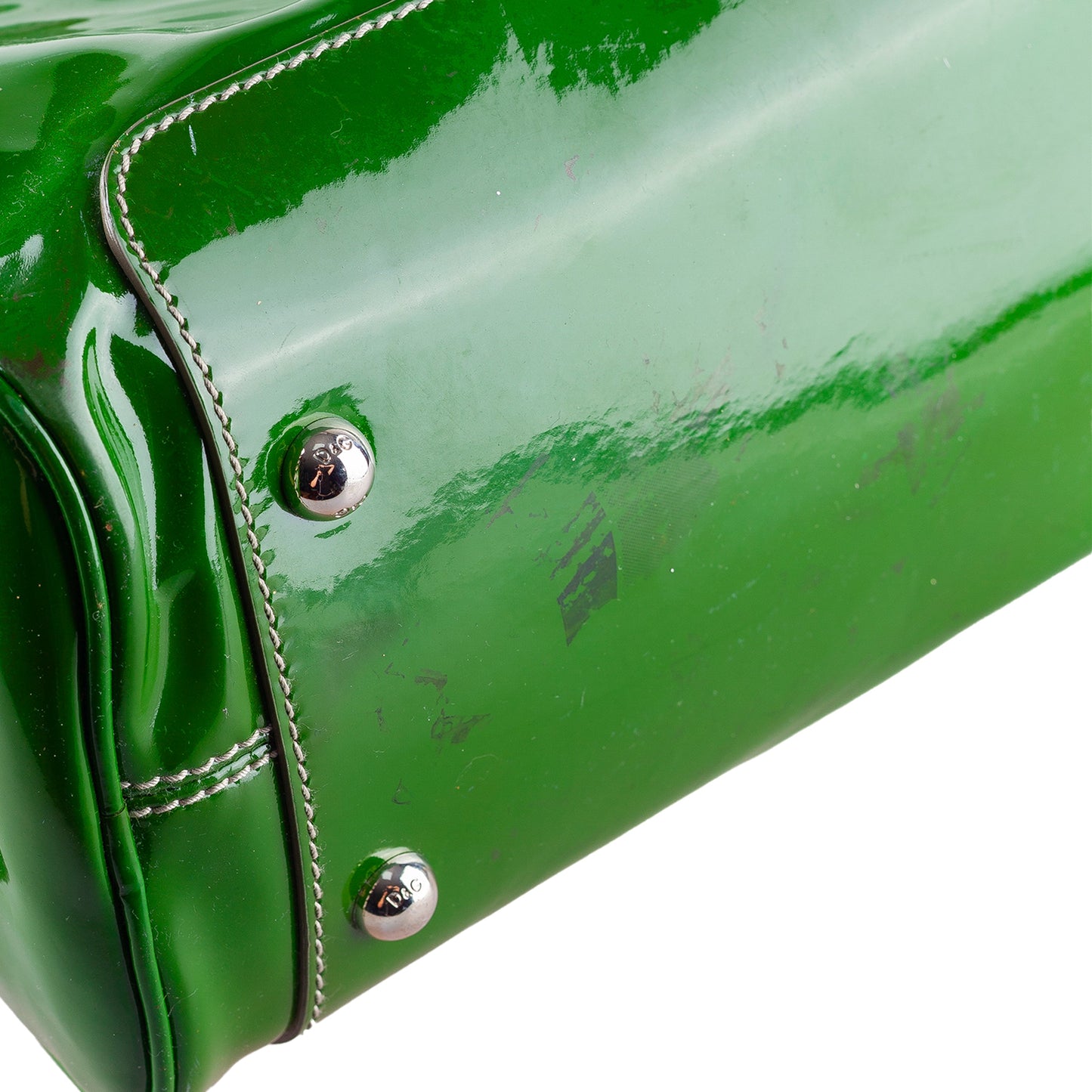 Dolce & Gabbana Lily Patent Vibrant Green Leather Bag