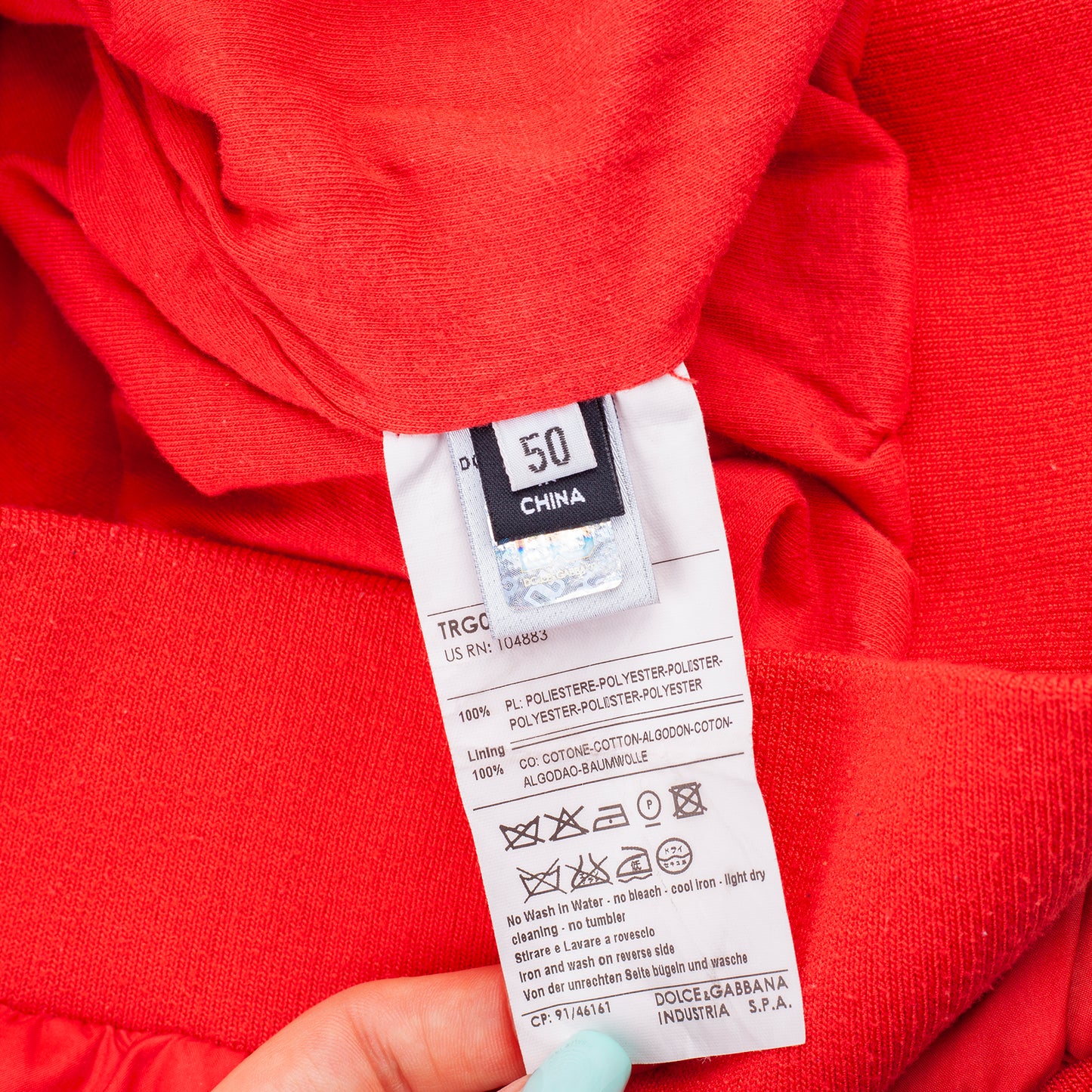 Dolce & Gabbana Red Boxing Polyester Jacket