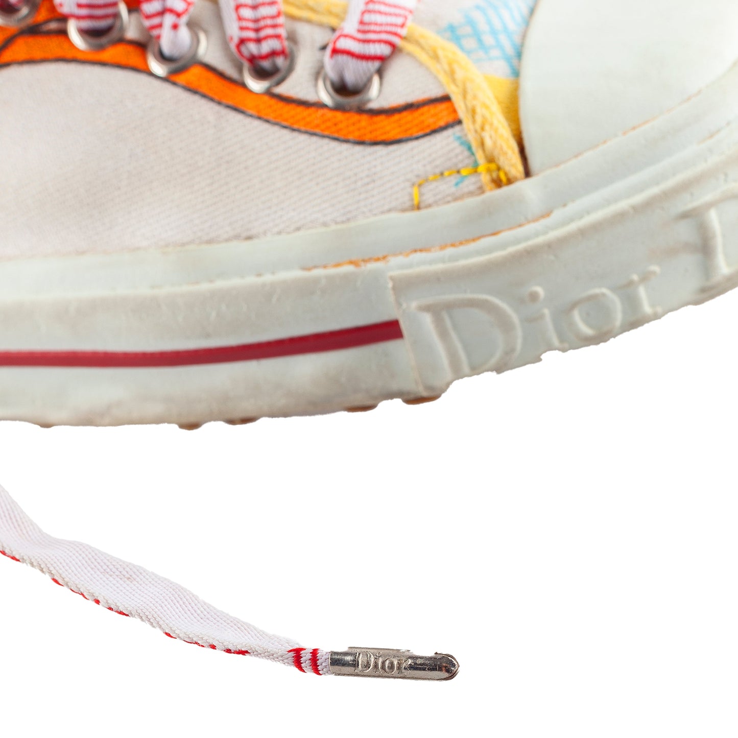 *RARE* Christian Dior S/S 2002 Cartoon Print Canvas Sneakers (36 EU)