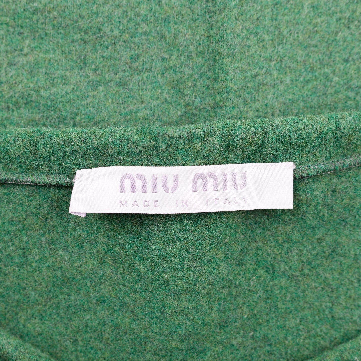 Miu Miu Adjustable Green Wool Skirt