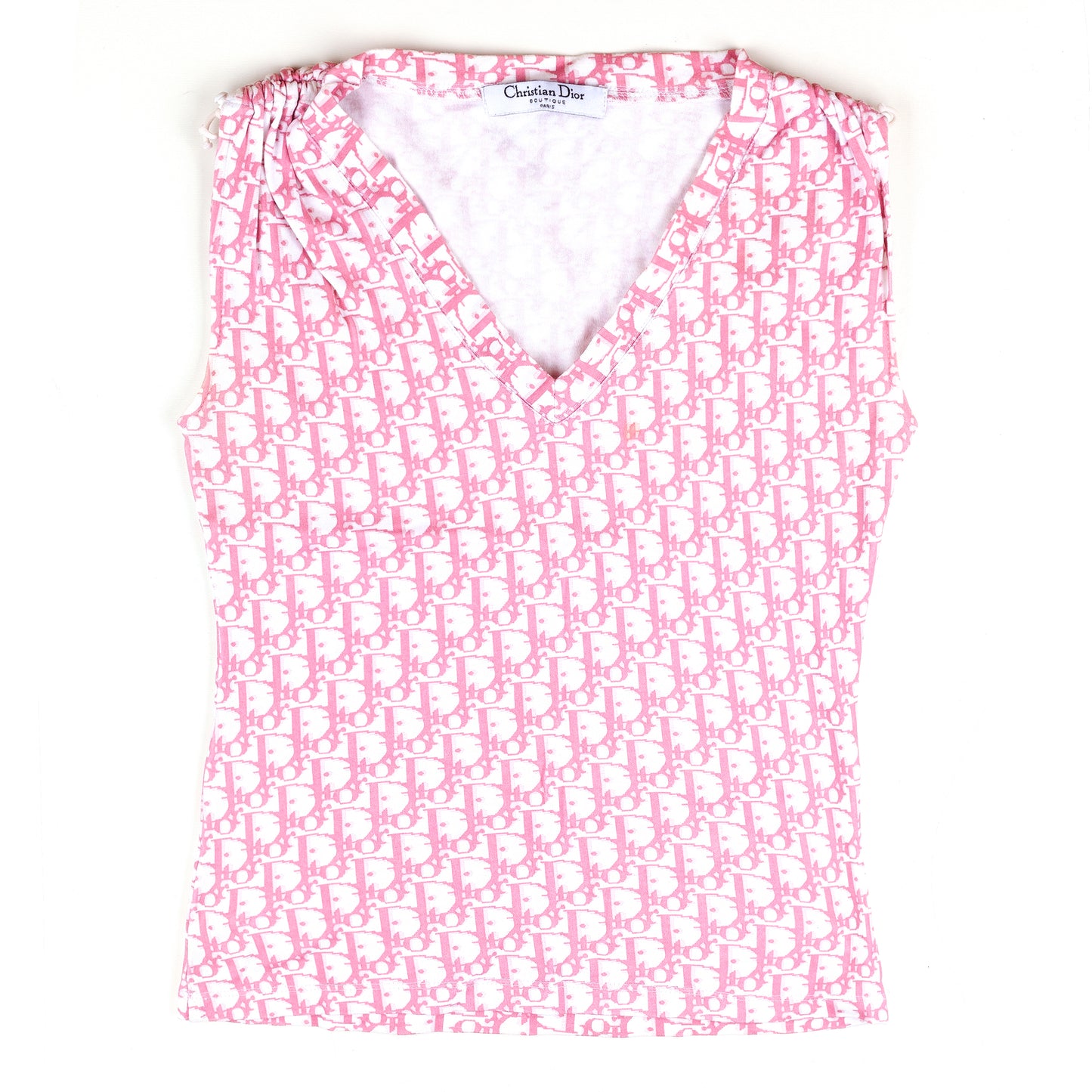 Dior Monogram Pink Vintage Sleeveless Top (S-M)