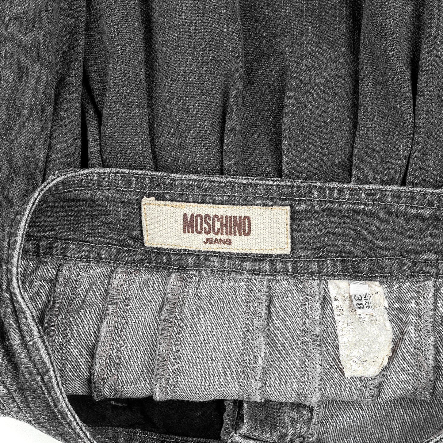 Moschino Jeans Pleated Dark Denim Vintage Skirt (M)