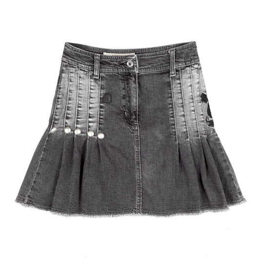 Moschino Jeans Pleated Dark Denim Vintage Skirt (M)