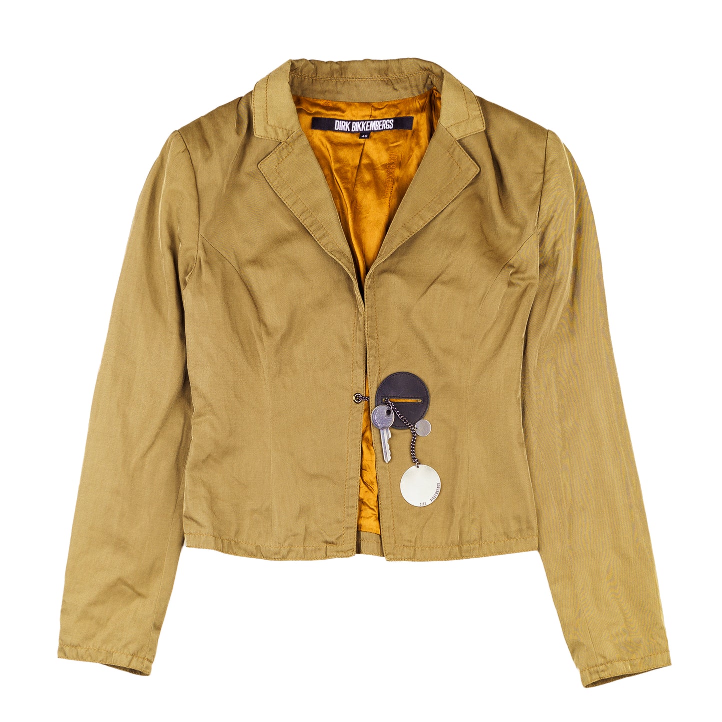 Dirk Bikkembergs Vintage Brown/Military Green Key Charm Jacket (XL)