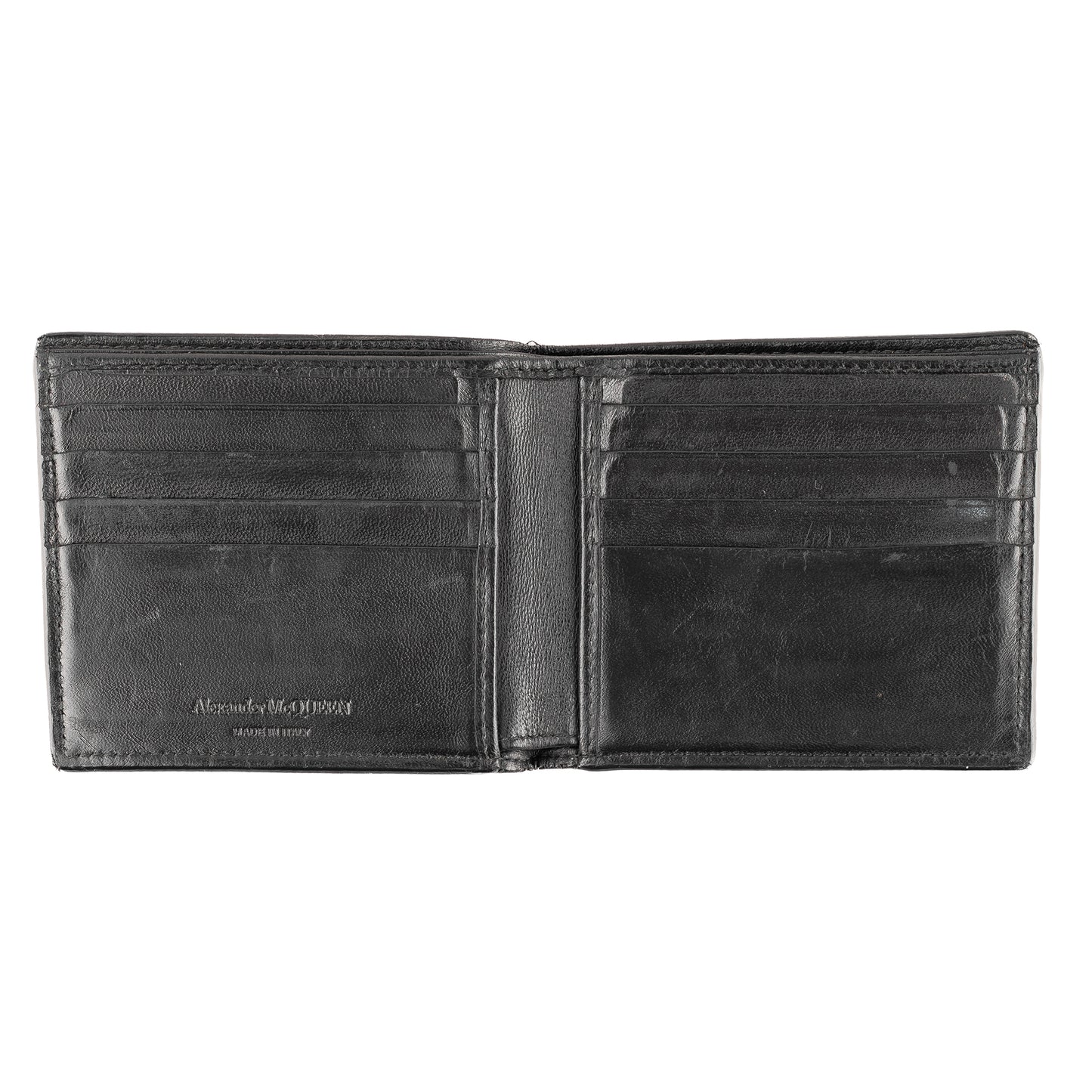 Alexander McQueen 2021 Biker Black Skull Wallet