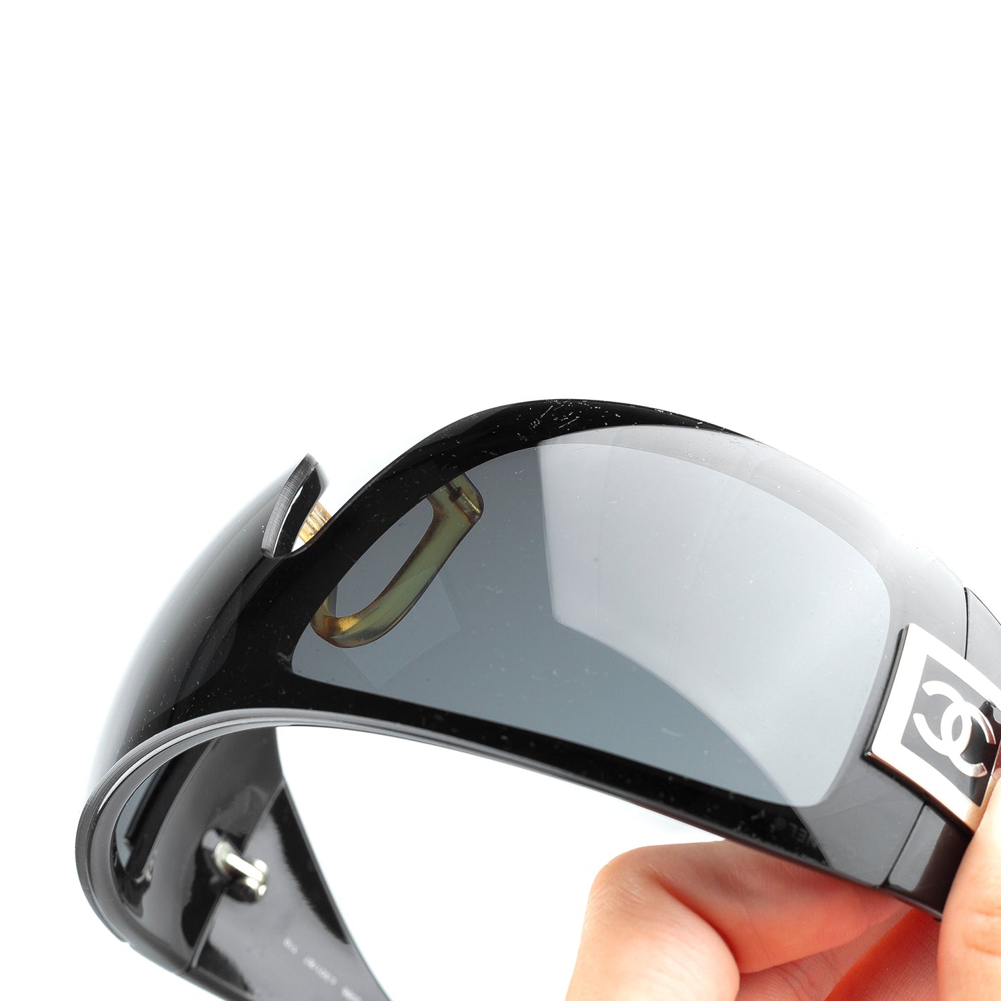 Chanel 5086 C. 501/87 Black Shield Vintage Sunglasses