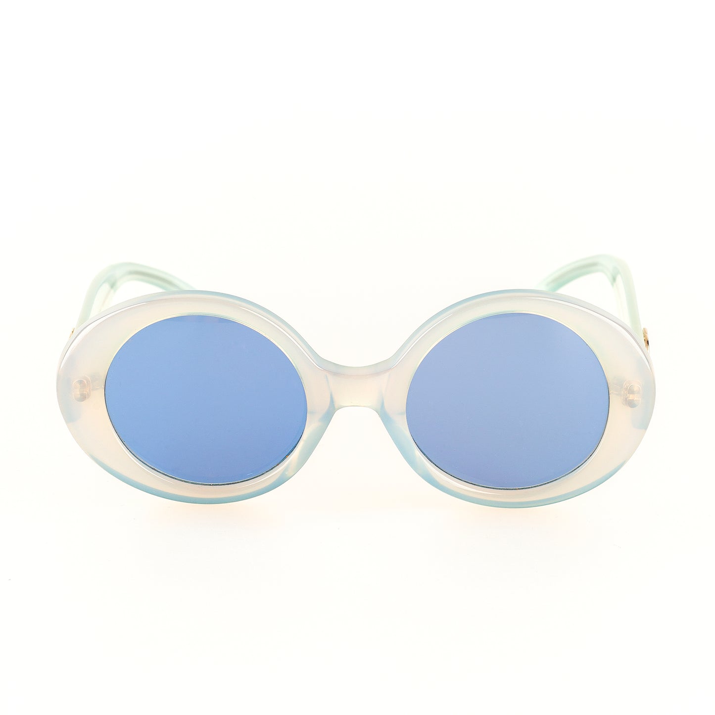 Gucci GG 2410/S 5BY Rounded Clear Blue Vintage Sunglasses