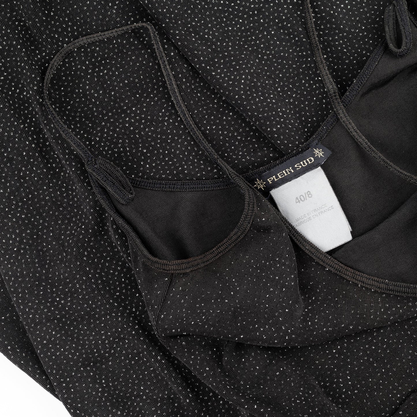 Plein Sud Vintage Black Shimmery Maxi Flowy Dress (S-M)