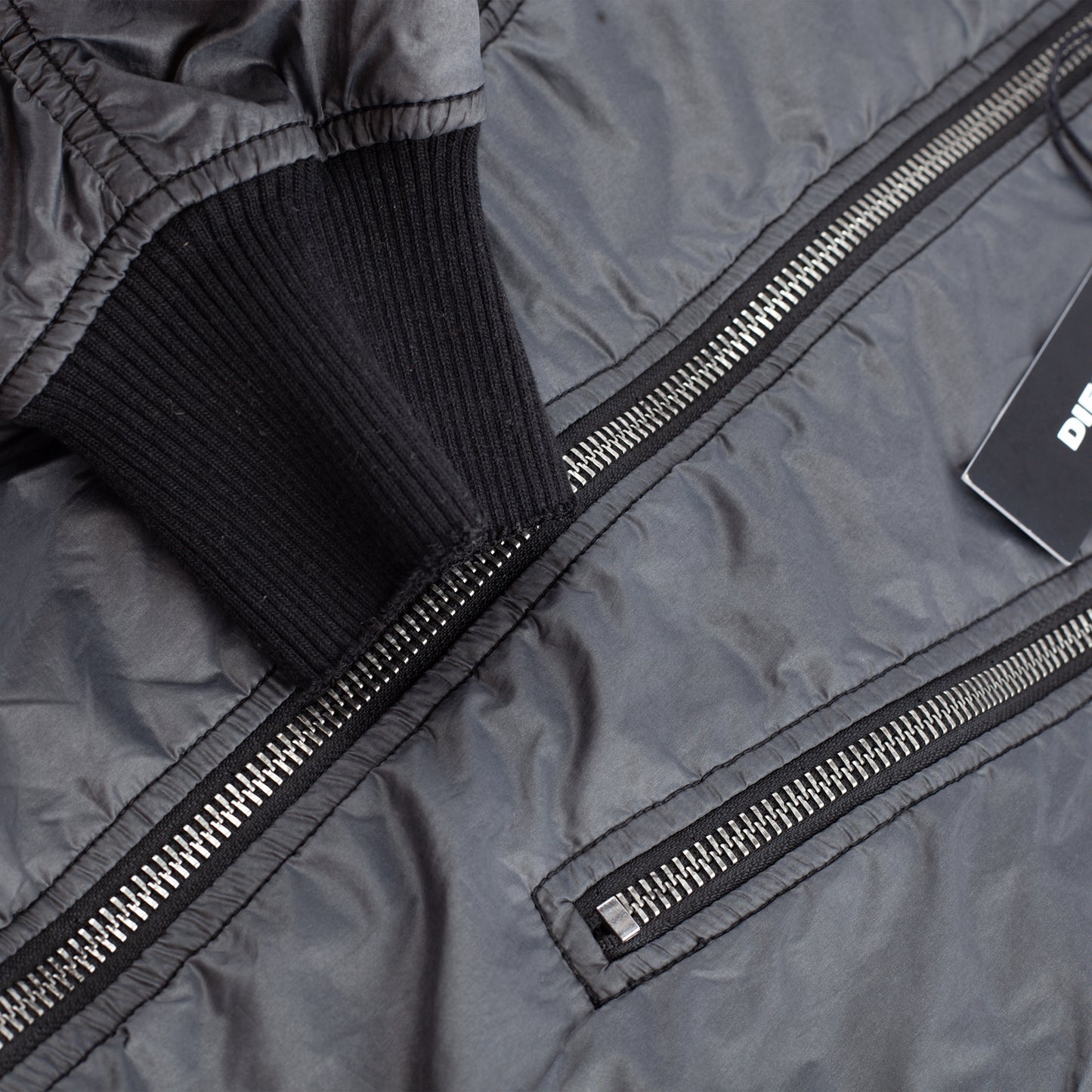 Diesel Bomber Grey Polyamide Jacket (S)