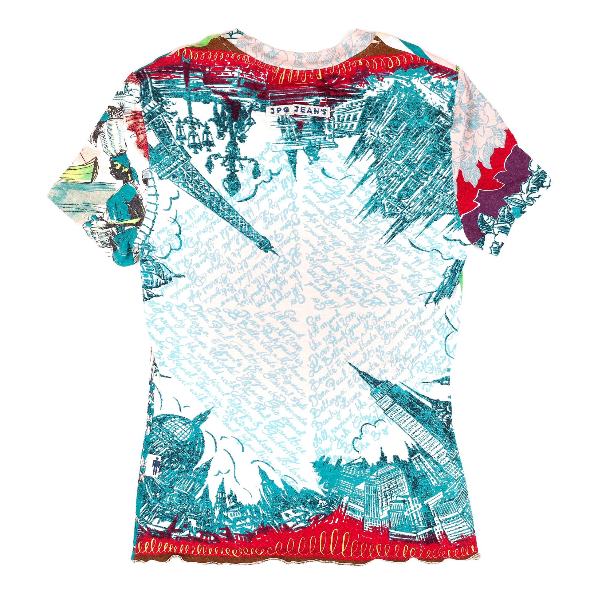 Jean Paul Gaultier JPG Printed Flowers Colorful Top (S)