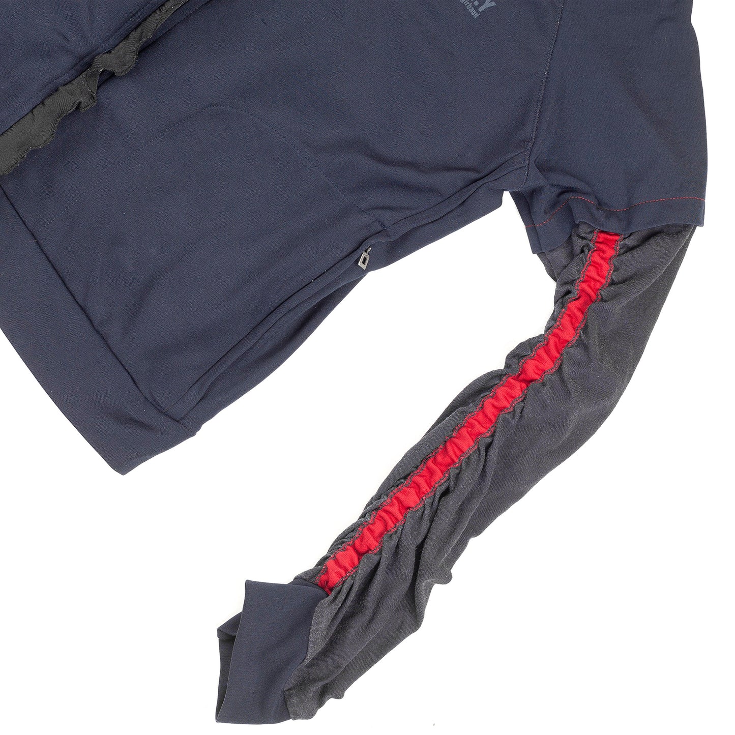 Marithé François Girbaud Blue Ruffled Jacket (M)