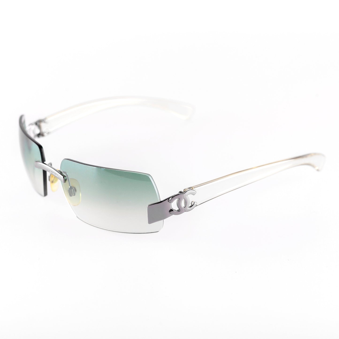 Chanel 4048 Green Frameless CC Logo Sunglasses