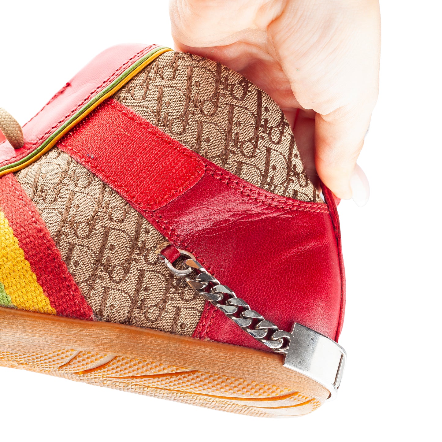 Dior FW 2002 RARE Rasta High Top Monogram Sneakers